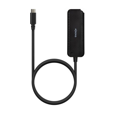 AISENS Hub USB 3.1 USB-C, USB-CM-4x Tipo AH, Negro, 60cm