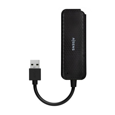 AISENS Hub USB 3.0, Tipo AM-4x Tipo AH, Negro, 15cm