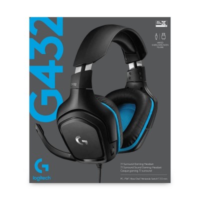 Logitech G G432 Auriculares Alámbrico Diadema Juego Negro, Azul