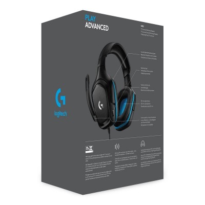 Logitech G G432 Auriculares Alámbrico Diadema Juego Negro, Azul