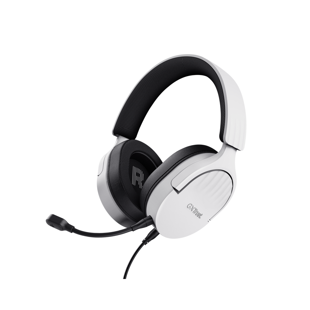 Trust GXT 489W FAYZO Auriculares Alámbrico Diadema Juego Negro, Blanco