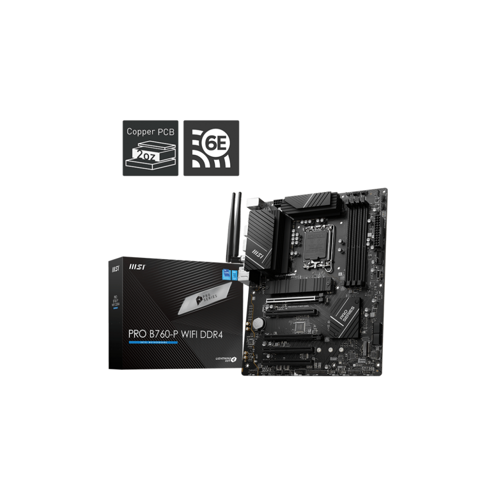 MSI PRO B760-P WIFI DDR4 placa base LGA 1700 micro ATX