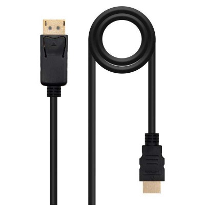 Nanocable Cable Conversor DISPLAYPORT a HDMI, DPM - HDMIM, Negro, 10 m