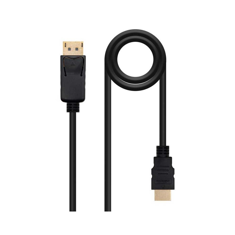 Nanocable Cable Conversor DISPLAYPORT a HDMI, DPM - HDMIM, Negro, 10 m