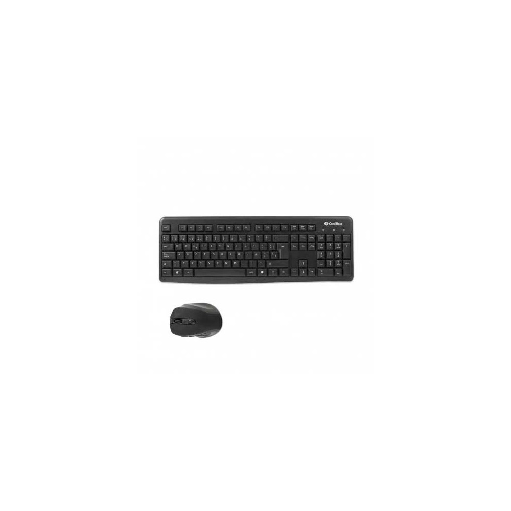 CoolBox COO-KTR-02W teclado Ratón incluido RF inalámbrico QWERTY Español Negro