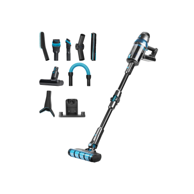 Cecotec Conga RockStar 1500 Ultimate ErgoFlex Aspiradora escoba Batería Secar Ciclónico Sin bolsa 0,6 L 680 W Azul, Gris