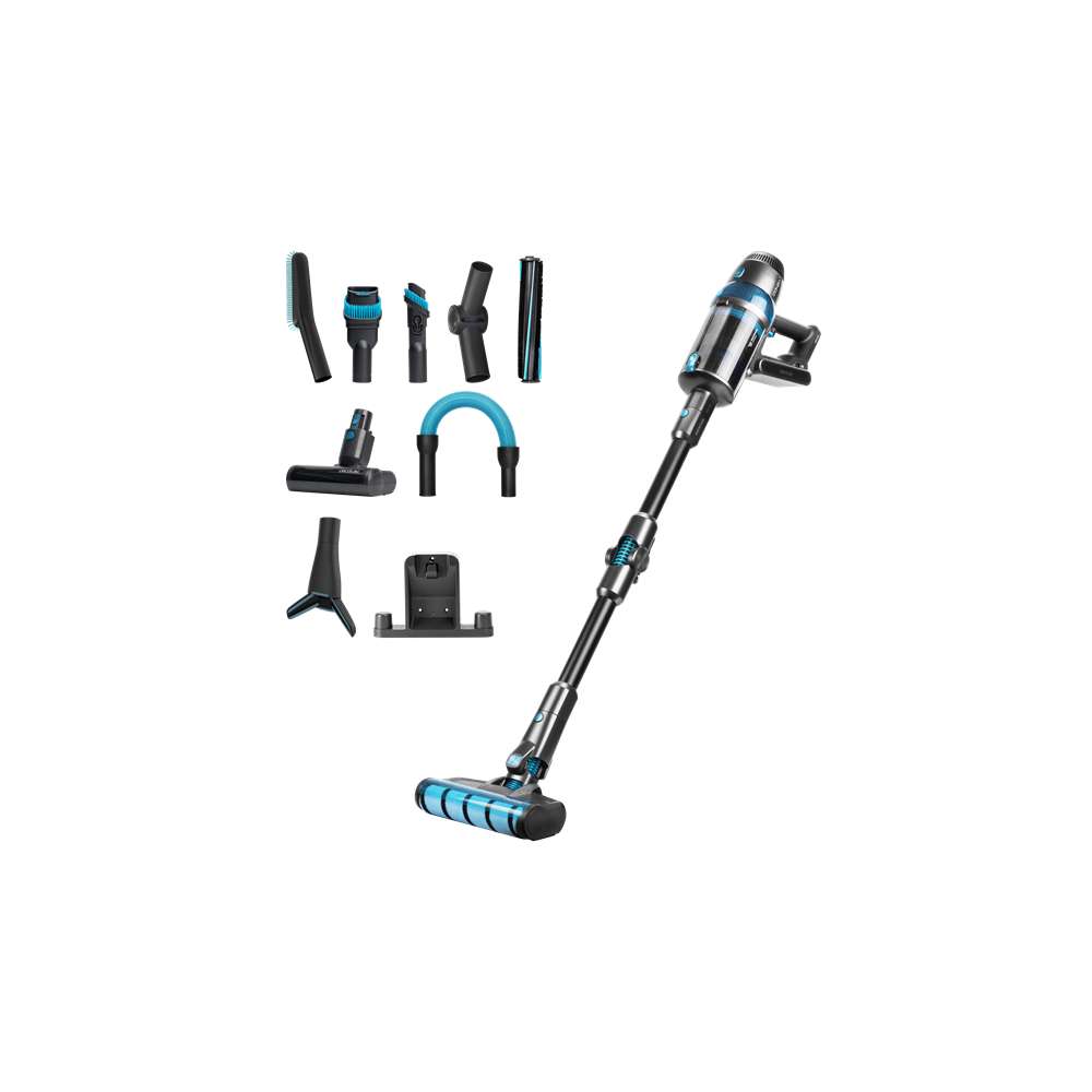 Cecotec Conga RockStar 1500 Ultimate ErgoFlex Aspiradora escoba Batería Secar Ciclónico Sin bolsa 0,6 L 680 W Azul, Gris