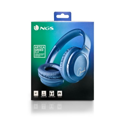 NGS ARTICA GREED Auriculares Inalámbrico y alámbrico Diadema LlamadasMúsica USB Tipo C Bluetooth Azul
