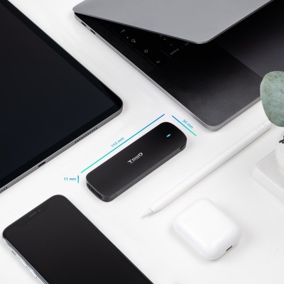 TooQ Caja Externa para SSD M.2 NVMe, Negro