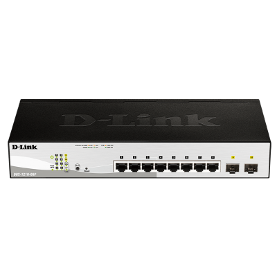 D-Link DGS-1210-08P Gestionado L2 Gigabit Ethernet (101001000) Energía sobre Ethernet (PoE) Negro