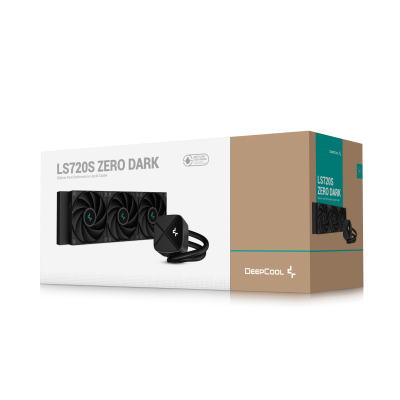 DeepCool LS720S Zero Dark Procesador Sistema de refrigeración líquida todo en uno 12 cm Negro 1 pieza(s)