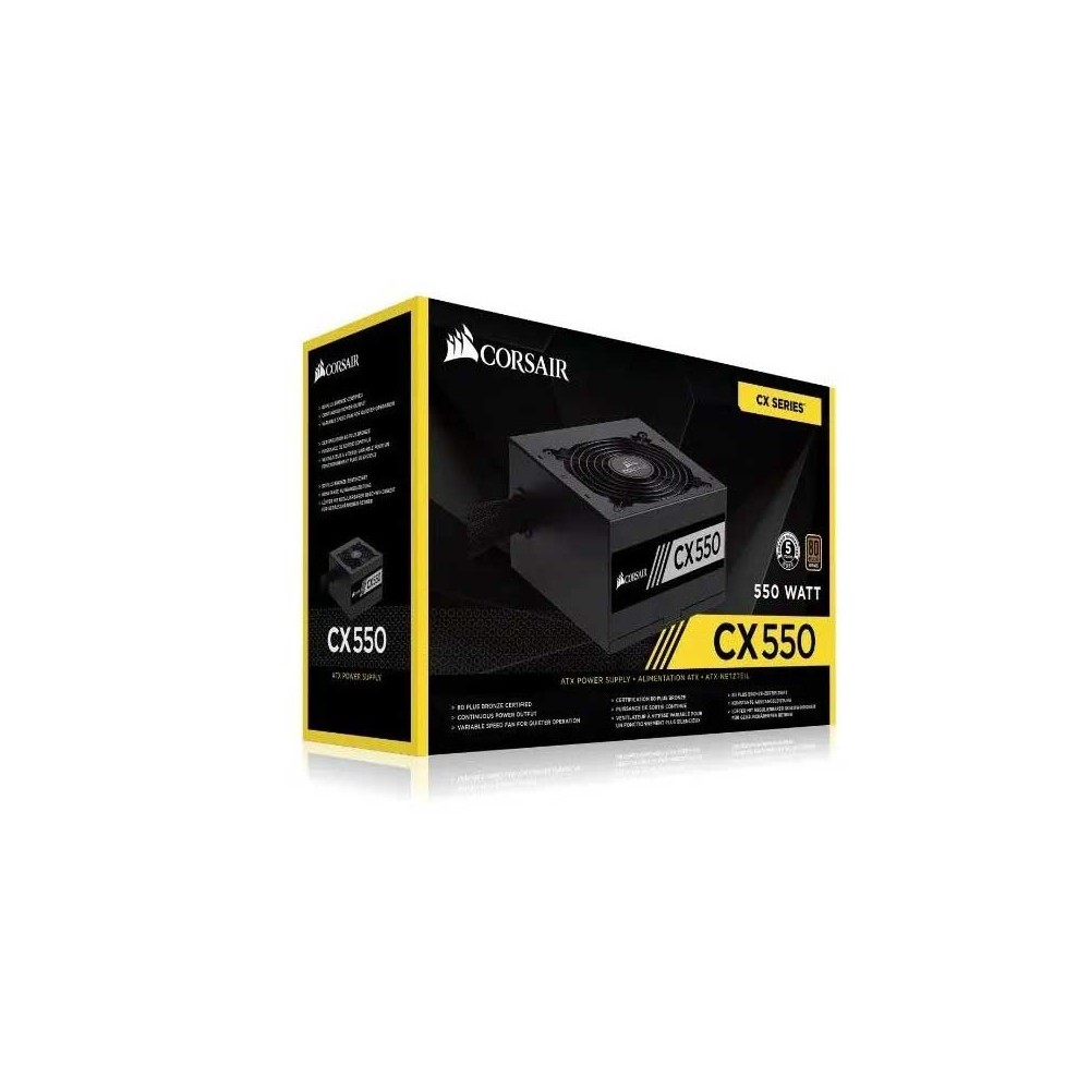 Corsair CX Series CX550 unidad de fuente de alimentación 550 W 24-pin ATX ATX Negro
