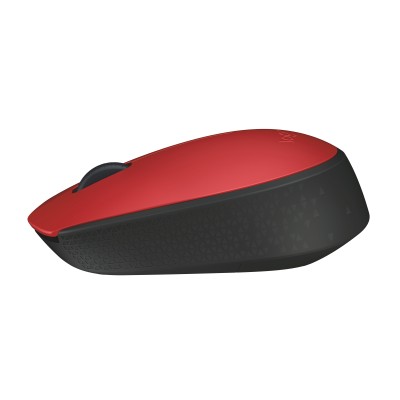 Logitech M171 Red-K ratón Ambidextro RF inalámbrico Óptico 1000 DPI