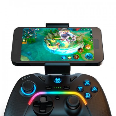 Krom Kayros Negro Bluetooth Gamepad AnalógicoDigital Android, Nintendo Switch, PC, iOS