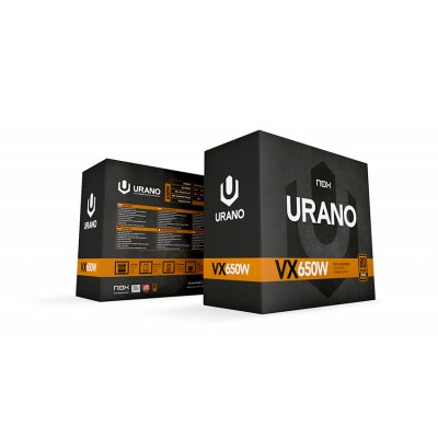 NOX Urano VX Bronze Edition unidad de fuente de alimentación 650 W 20+4 pin ATX ATX Negro, Naranja