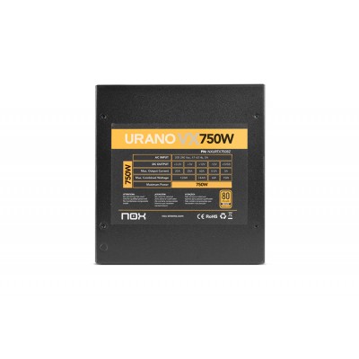 NOX Urano VX Bronze Edition unidad de fuente de alimentación 750 W 20+4 pin ATX ATX Negro, Naranja