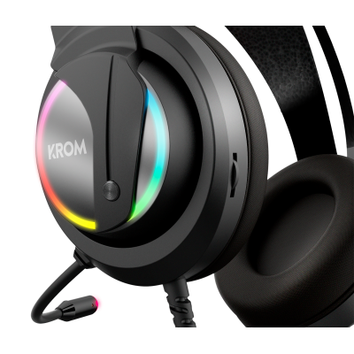 Krom Kappa Auriculares Alámbrico Diadema Juego Negro