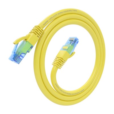 AISENS Cable De Red Latiguillo RJ45 Cat.6 UTP AWG26 CCA, Amarillo, 0.75 m