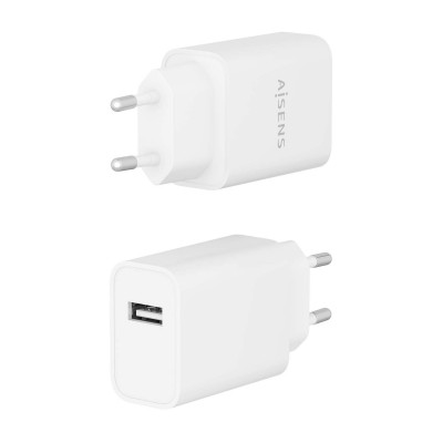 AISENS Cargador USB 10W alta eficiencia, 5V2A, Blanco