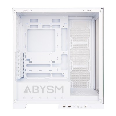 ABYSM Danube Sava H500 White Escritorio Transparente, Blanco