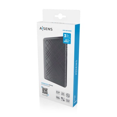 AISENS Caja Externa 2,5" ASE-2522B 9.5mm SATA a USB 3.0USB3.1 Gen1, Negra