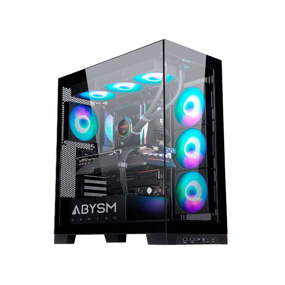 ABYSM Danube Sava H500 Black Escritorio Negro, Transparente