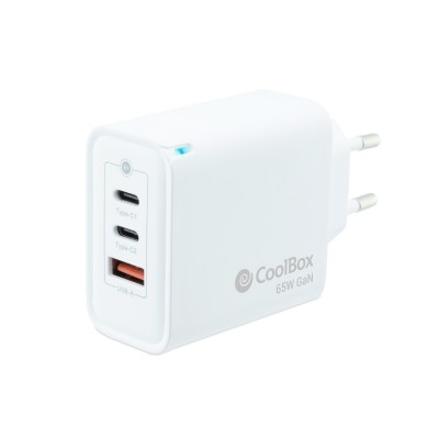 CoolBox Cargador USB 65W con tecnología GaN