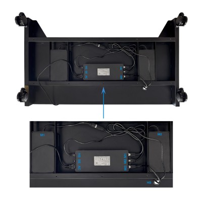 TooQ UROS Soporte de Suelo con Ruedas con Regulación Eléctrica de Altura e Inclinación