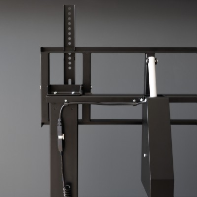 TooQ UROS Soporte de Suelo con Ruedas con Regulación Eléctrica de Altura e Inclinación