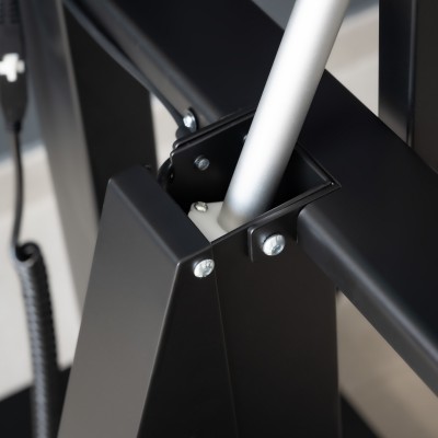 TooQ UROS Soporte de Suelo con Ruedas con Regulación Eléctrica de Altura e Inclinación