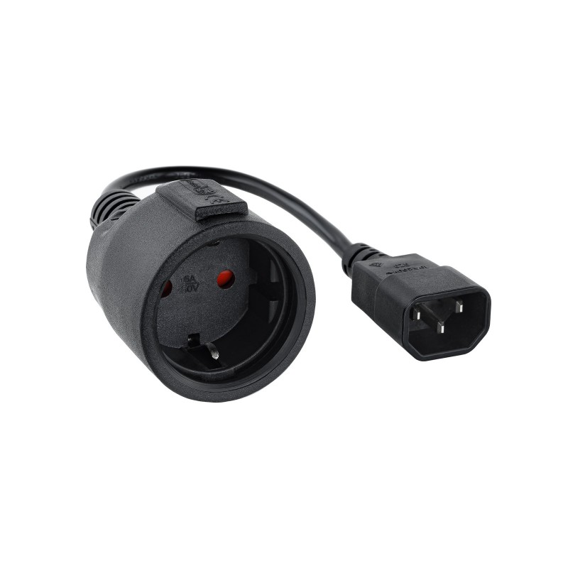 Nanocable Cable Adaptador C14M a CEE7H, 16A, 50 cm