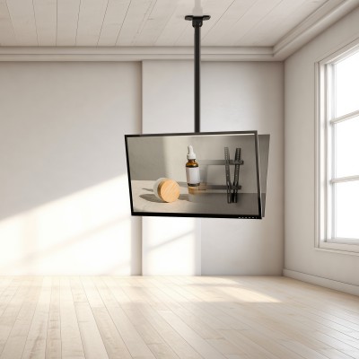 TooQ Soporte de Techo para 2 Pantallas 43"-86", Negro