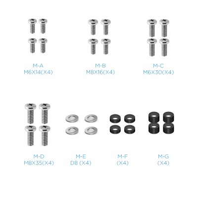 TooQ Soporte de Techo para Pantallas 43"-86", Negro