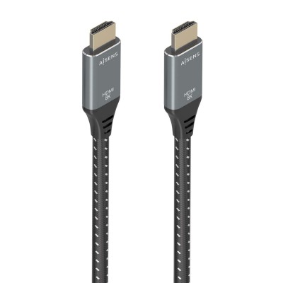 AISENS Cable HDMI V2.1 ultra alta velocidad  HEC 8K@60Hz 48Gbps, AM-AM, GrisNegro, 5.0m
