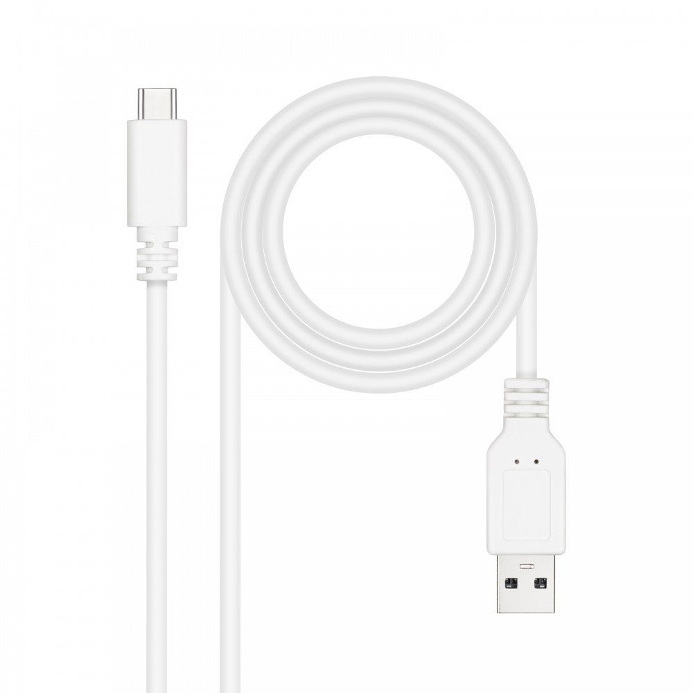 Nanocable Cable USB 2.0 3A, tipo USB-CM-AM, Blanco, 2 m