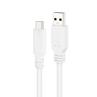 Nanocable Cable USB 2.0 3A, tipo USB-CM-AM, Blanco, 2 m
