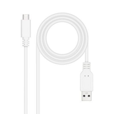 Nanocable Cable USB 2.0 3A, tipo USB-CM-AM, Blanco, 0.5 m