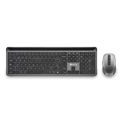 NGS ECLIPSE teclado Ratón incluido Hogar  Oficina RF Wireless + Bluetooth QWERTY Inglés Gris