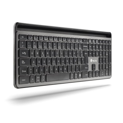 NGS ECLIPSE teclado Ratón incluido Hogar  Oficina RF Wireless + Bluetooth QWERTY Inglés Gris
