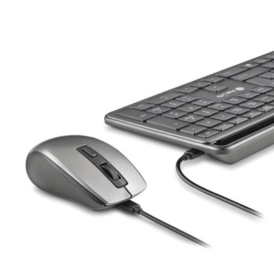 NGS ECLIPSE teclado Ratón incluido Hogar  Oficina RF Wireless + Bluetooth QWERTY Inglés Gris