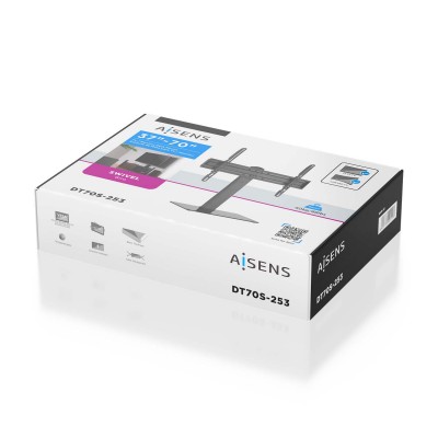 AISENS Soporte de Mesa ECO Giratorio para MonitorTV 40Kg de 37-70, Negro