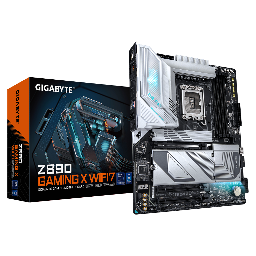 GIGABYTE Placa base Z890 GAMING X WIFI7 - Compatible con CPUs Intel Core Ultra (Serie 2), VRM de 16+1+2 fases, hasta 8800MHz DD
