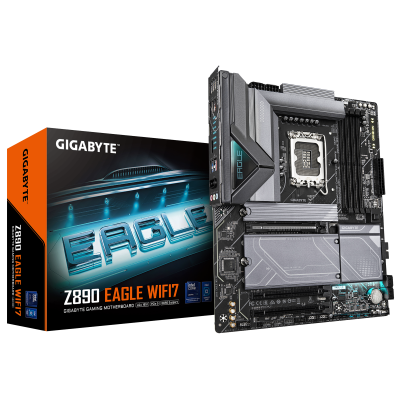GIGABYTE Placa base Z890 EAGLE WIFI7 - Compatible con CPUs Intel Core Ultra (Serie 2), VRM de 14+1+2 fases, hasta 8800MHz DDR5 