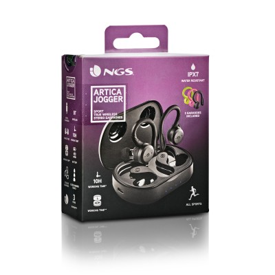 NGS ARTICA JOGGER Auriculares Inalámbrico Dentro de oído LlamadasMúsica Bluetooth Negro, Verde claro, Rosa