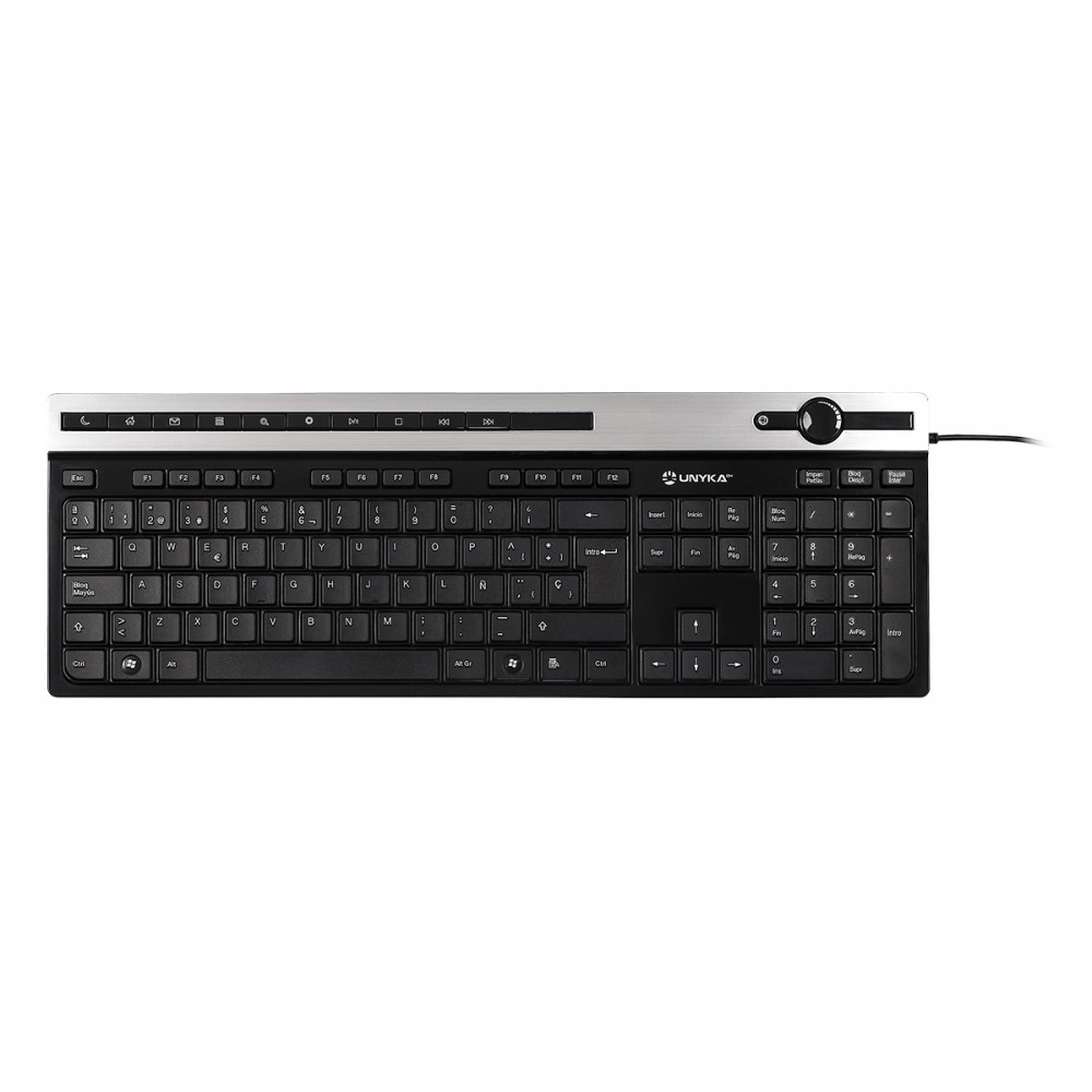 UNYKAch A 2930 teclado Hogar USB QWERTY Negro, Plata
