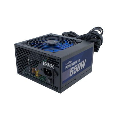 CoolBox Powerline III 650 unidad de fuente de alimentación 650 W 20+4 pin ATX ATX Negro