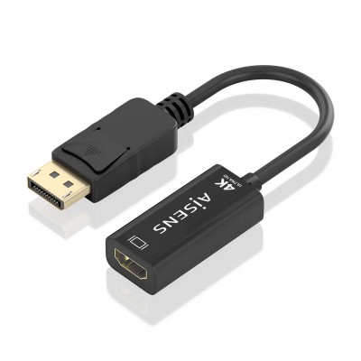 AISENS CONVERSOR DISPLAYPORT A HDMI 4K@60HZ, DPM-HDMIH, NEGRO, 15CM