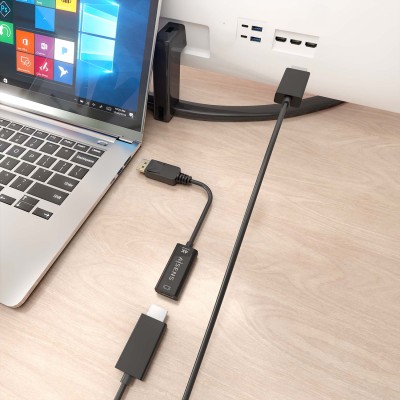 AISENS CONVERSOR DISPLAYPORT A HDMI 4K@60HZ, DPM-HDMIH, NEGRO, 15CM