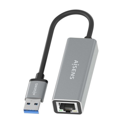 AISENS Conversor USB 3.0 a ethernet Gigabit 101001000 Mbps, Gris, 15cm