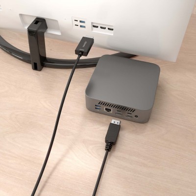 AISENS Cable conversor DisplayPort a HDMI 4K@60Hz, DPM-HDMIM, Negro, 0.6m